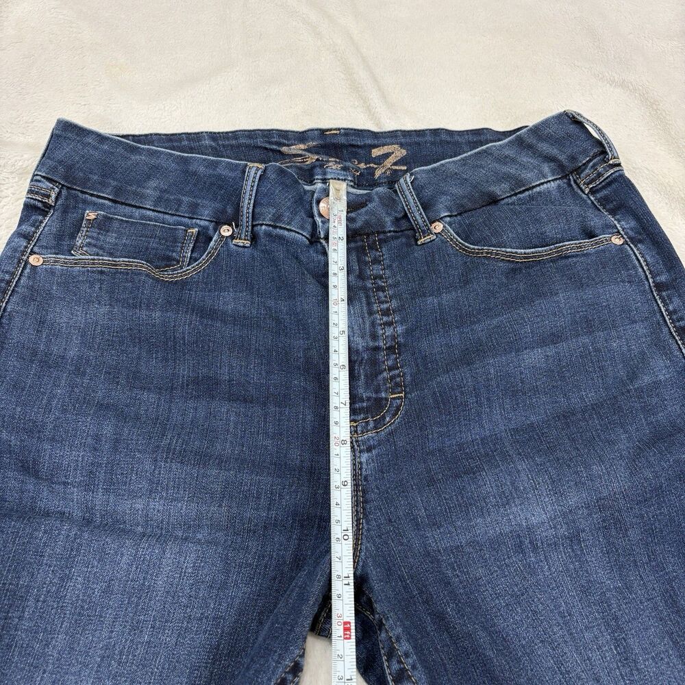 Seven7 for All Mankind Tummyless High Rise Skinny Jeans 16 Regular Stretch Denim - Picture 7 of 9
